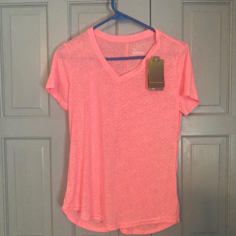 Tek Gear Orange Pink Short Sleeve Relaxed Tee